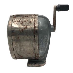 Vintage Boston L Pencil Sharpener Wall Table Mount Manual Nostalgia As Is RUSTY